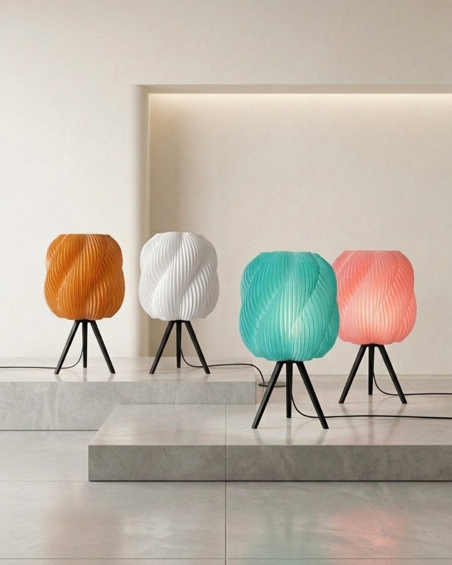 Lámparas de mesa Zúa en varios colores, una idea de regalo para el hogar