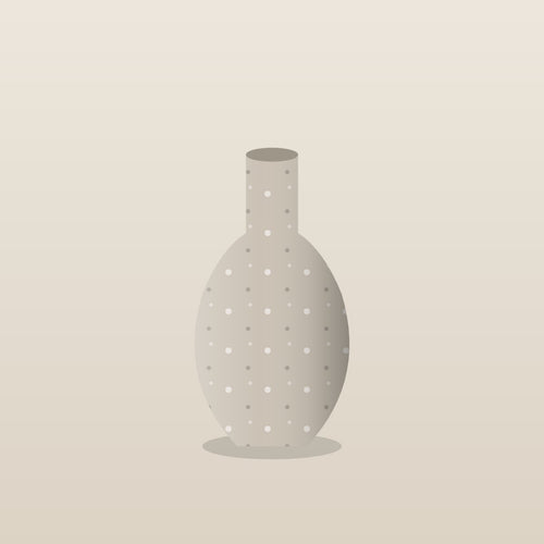 Ilustración del florero Bambú, pieza decorativa de Arvalla Studio Ecuador
