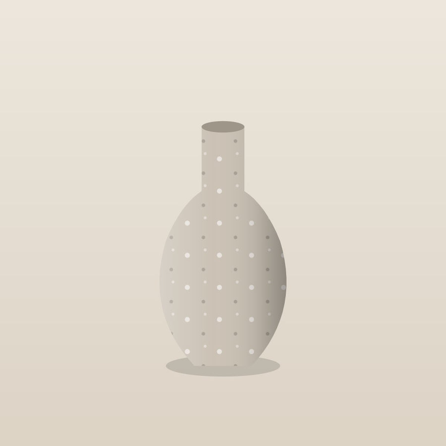 Ilustración del florero Umi, pieza decorativa de Arvalla Studio Ecuador