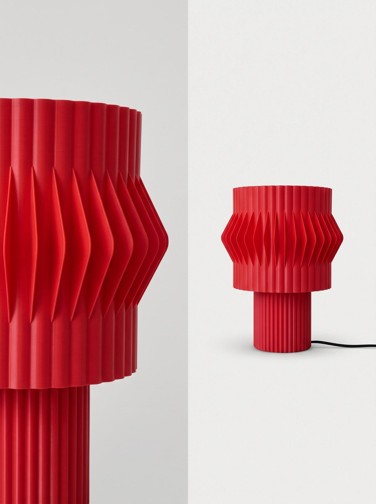 Lámpara de mesa Kyro color Rojo, vista de producto 2 — Arvalla Studio Ecuador